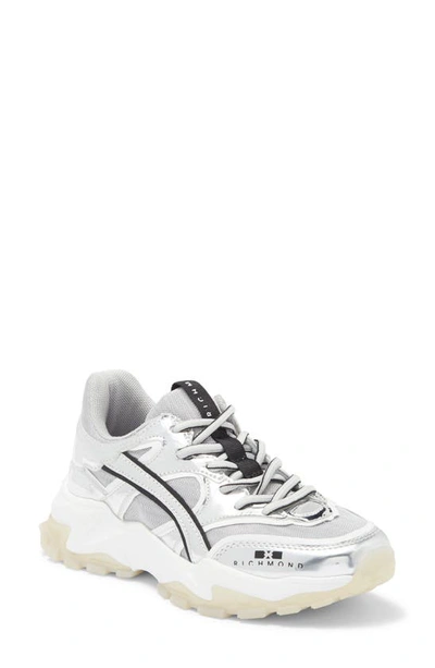 John Richmond Free Time Sneaker In Silver