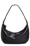 Madewell The Piazza Small Slouch Shoulder Bag In True Black