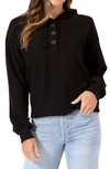 Threads 4 Thought Tanisha Hooded Henley Pullover In Black
