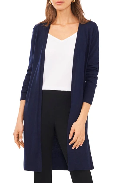 Halogen Open Front Longline Cardigan In Classic Navy