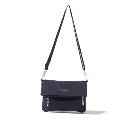 Baggallini Flip Zip Crossbody In Blue