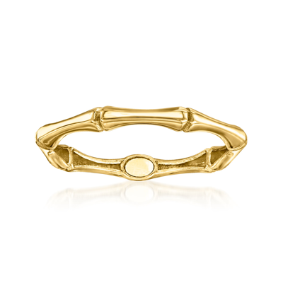Canaria Fine Jewelry Canaria Italian 10kt Yellow Gold Bamboo-style Ring
