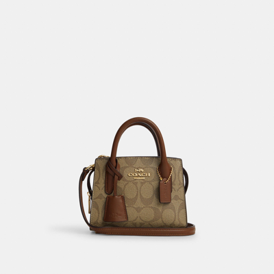 Coach Outlet Andrea Mini Carryall In Signature Canvas In Multi