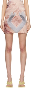 ELLISS SSENSE EXCLUSIVE YELLOW & BEIGE REACH MINISKIRT