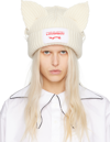 CHARLES JEFFREY LOVERBOY OFF-WHITE CHUNKY EARS BEANIE