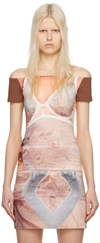 ELLISS SSENSE EXCLUSIVE BROWN LINGERIE T-SHIRT