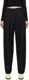 Magda Butrym Wool Trousers With Back Pockets And Belt Loops In Black
