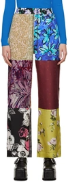 Marine Serre Multicolor Regenerated Scarves Trousers In Mu00 Multicolor