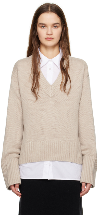 Lisa Yang Beige 'the Aletta' Sweater In Sa Sand
