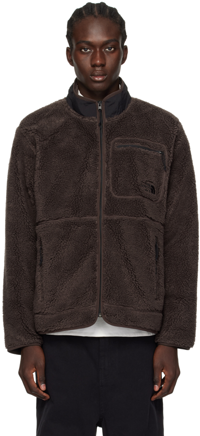 The North Face Extreme Pile Full Zip Jacket In I0i Coal Brown