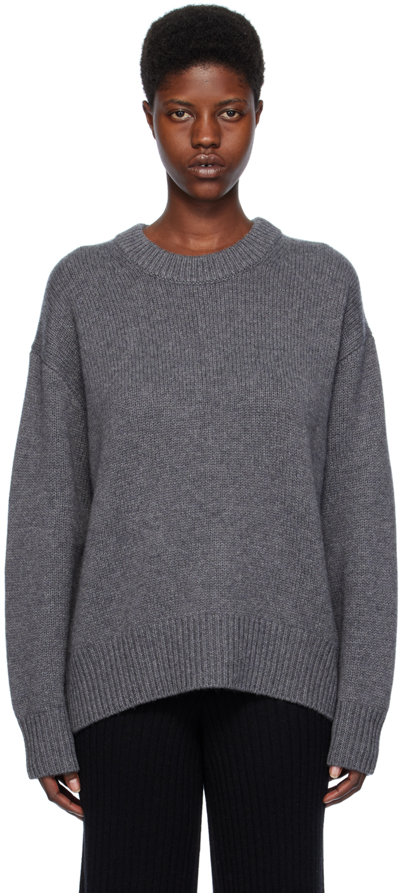 Lisa Yang Gray Renske Sweater In Gr Graphite