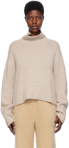 Lisa Yang Mock-neck Cashmere Jumper In Sa Sand