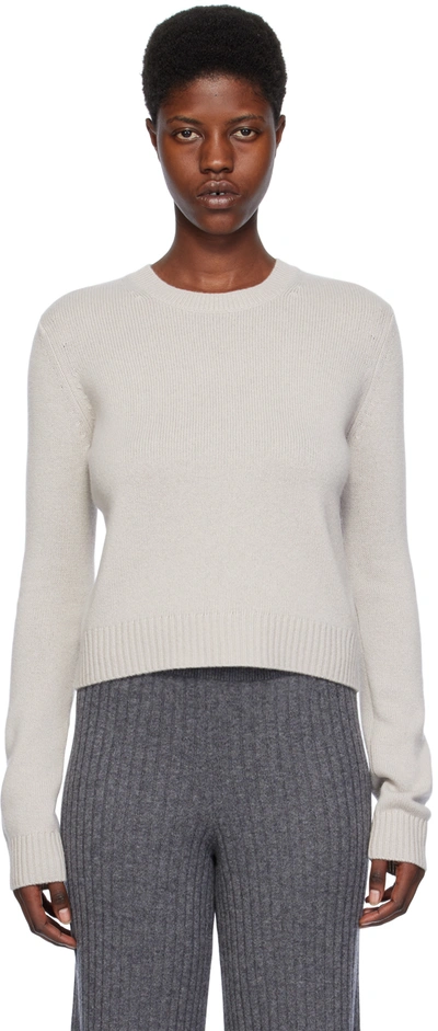 Lisa Yang Gray Mable Sweater In St Stone