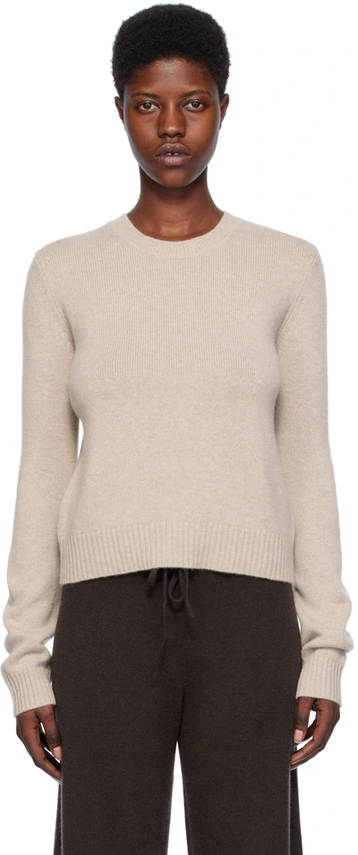 Lisa Yang The Mable Cashmere Cropped Jumper In Dove Grey