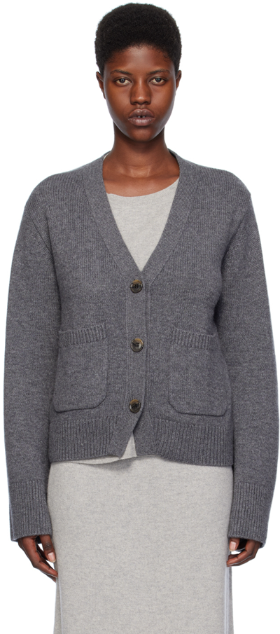 Lisa Yang Gray Danni Cardigan In Gr Graphite