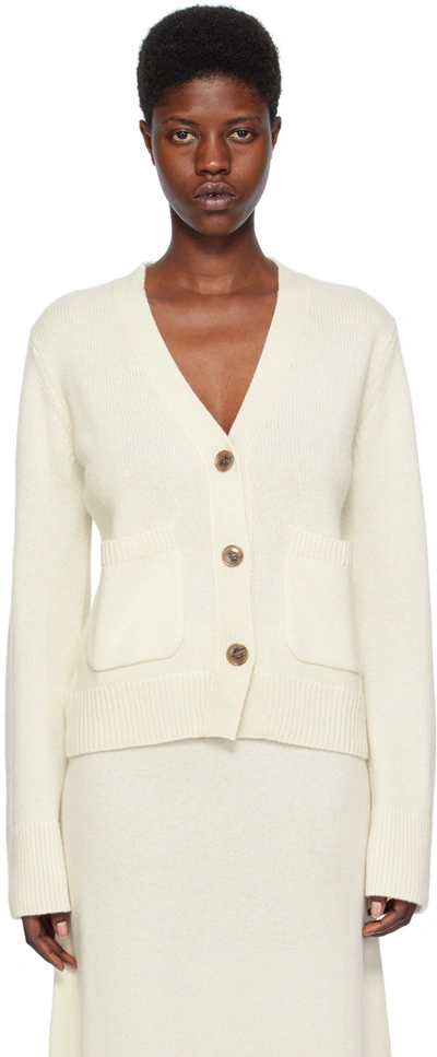 Lisa Yang The Danni Cashmere Cardigan In Yellow Cream