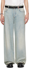 VALENTINO BLUE CREASED JEANS