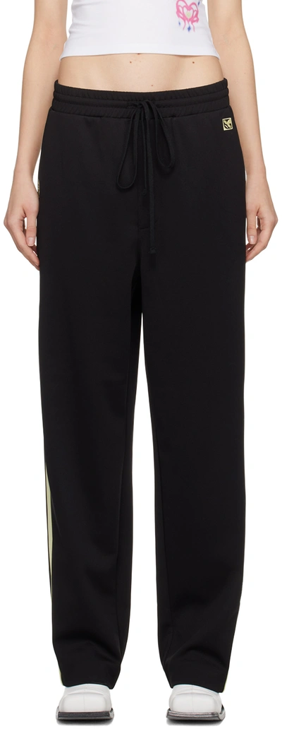 Lesugiatelier Black Side Striped Track Pants