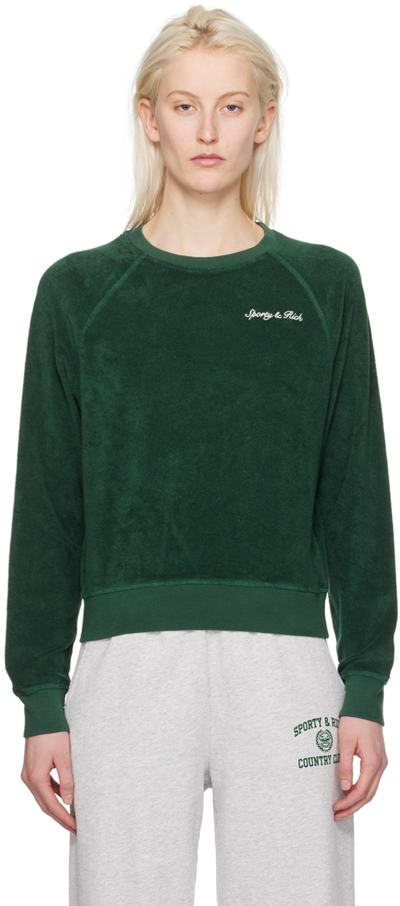 Sporty And Rich Green Syracuse Sweatshirt In Forest