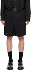 VALENTINO BLACK TOILE ICONOGRAPHE SHORTS