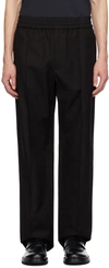 VALENTINO BLACK PINCHED SEAM TROUSERS
