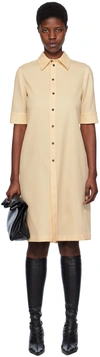 JIL SANDER BEIGE STRAIGHT CUT MIDI DRESS