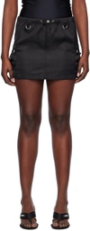 Coperni Straight Hem Drawstring Cargo Mini Skirt Skirt In Black