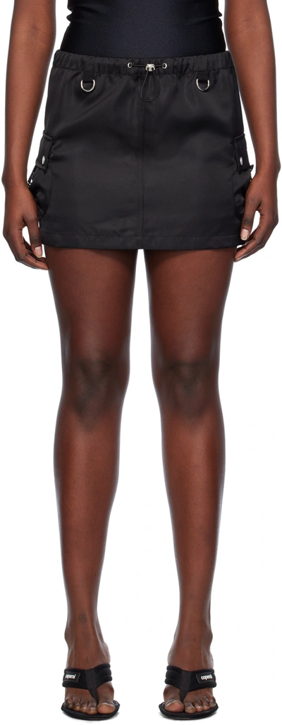 Coperni Black Tailored Cargo Miniskirt