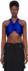Coperni Flower Jersey Top In Blue