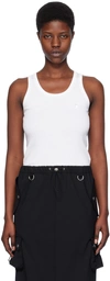 COPERNI WHITE EMBROIDERED TANK TOP