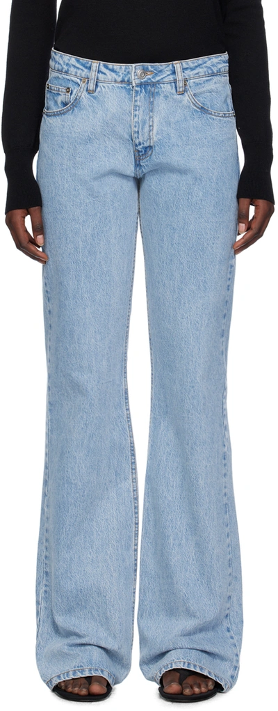 Coperni Blue Faded Jeans In Light Blue