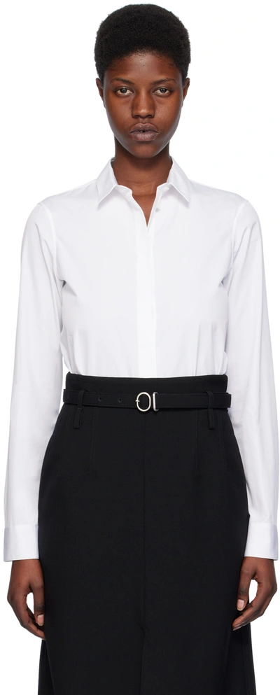 Jil Sander White Monday Shirt In 100 Optic White