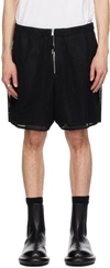 JIL SANDER BLACK LAYERED SHORTS