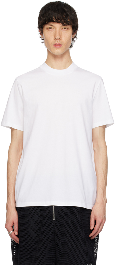 Jil Sander White Basic T-shirt In 100 White