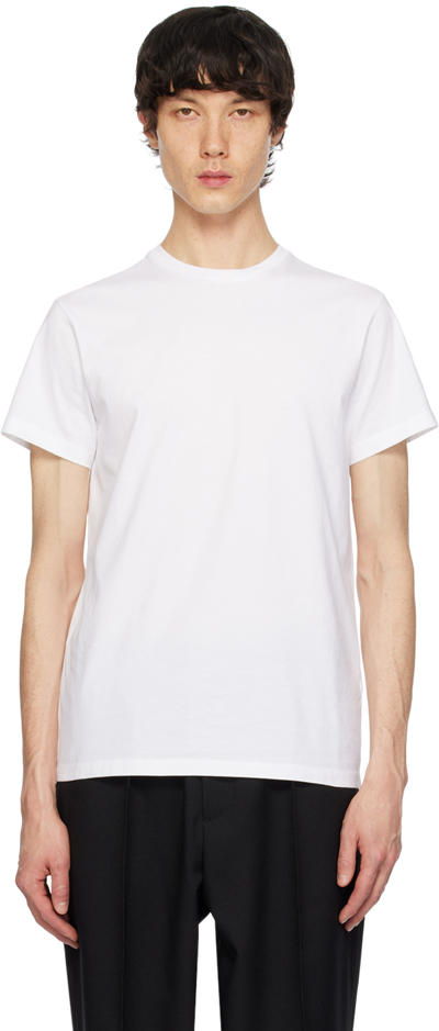 Jil Sander White Basic T-shirt In 100 White