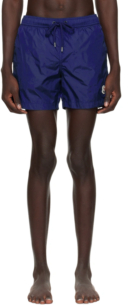 Moncler Blue Drawstring Swim Shorts