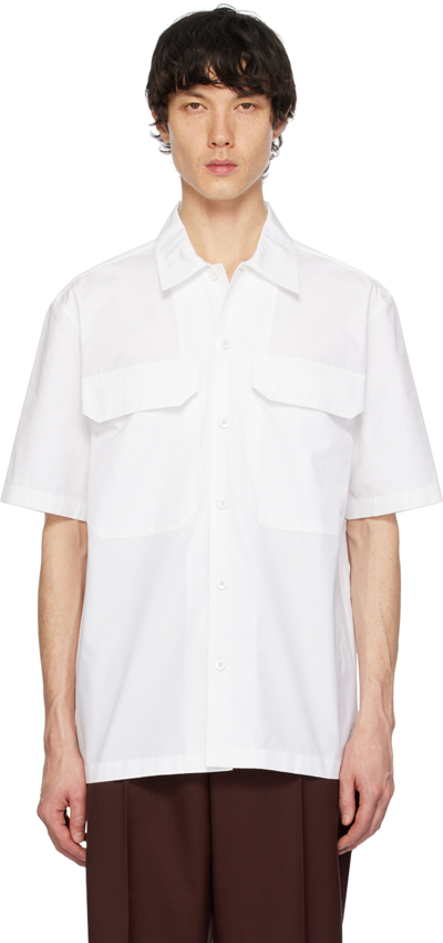 Jil Sander White Heavy Shirt In 100 Optic White