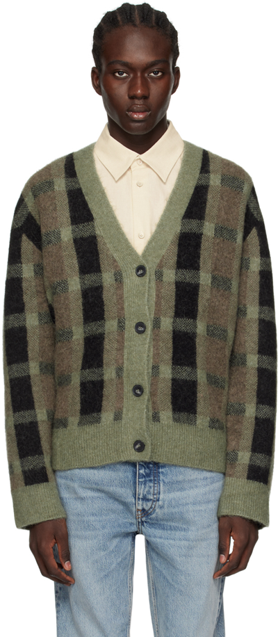 Won Hundred Khaki Edmonton Cardigan In Brown Check