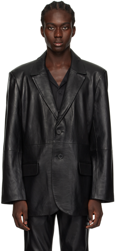 Won Hundred Black Osaka Leather Blazer