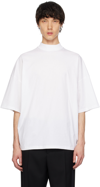 Jil Sander Mock-neck Oversized T-shirt In 100 White