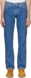 Apc Indigo New Standard Jeans In Ial Washed Indigo