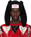 Charles Jeffrey Loverboy Black Chunky Rabbit Beanie In Black