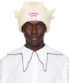 CHARLES JEFFREY LOVERBOY OFF-WHITE CHUNKY CROWN BEANIE