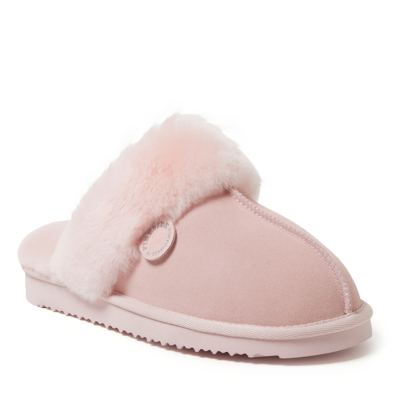 Dearfoams Fireside By  Women's Sydney Genuine Shearling Scuff Slipper In Pink