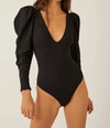 Free People Va Va Voop Bodysuit In Black