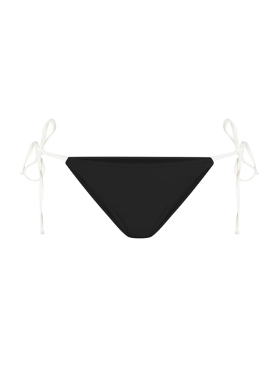 Valimare Women's Ibiza String Bikini Bottom In Black/white