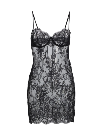 Kiki De Montparnasse Coquette Cotton-blend Lace Dress In Black