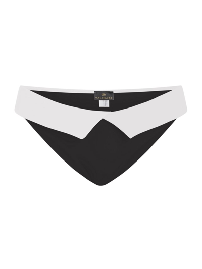 Valimare Women's Capri Foldover Bikini Bottoms In Black