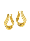 SHASHI WOMEN'S SHASHI LYNX 14K GOLD-PLATED HOOP EARRINGS