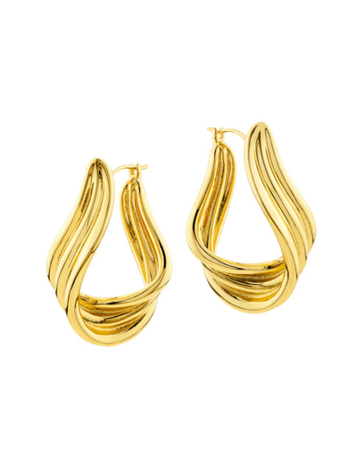 Shashi Women's  Lynx 14k Gold-plated Hoop Earrings
